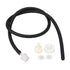 Enema Kit Portable Reusable Silicone Shower Enema Tube for Cleaning Anal Colon and Vagina Black 50cm/19.7in