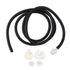 Enema Kit Portable Reusable Silicone Shower Enema Tube for Cleaning Anal Colon and Vagina Black 150cm/59.1in