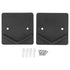 2Pcs Shower Curtain Rod Holder Square End Wall Mount Retainer Bathroom Accessories Black
