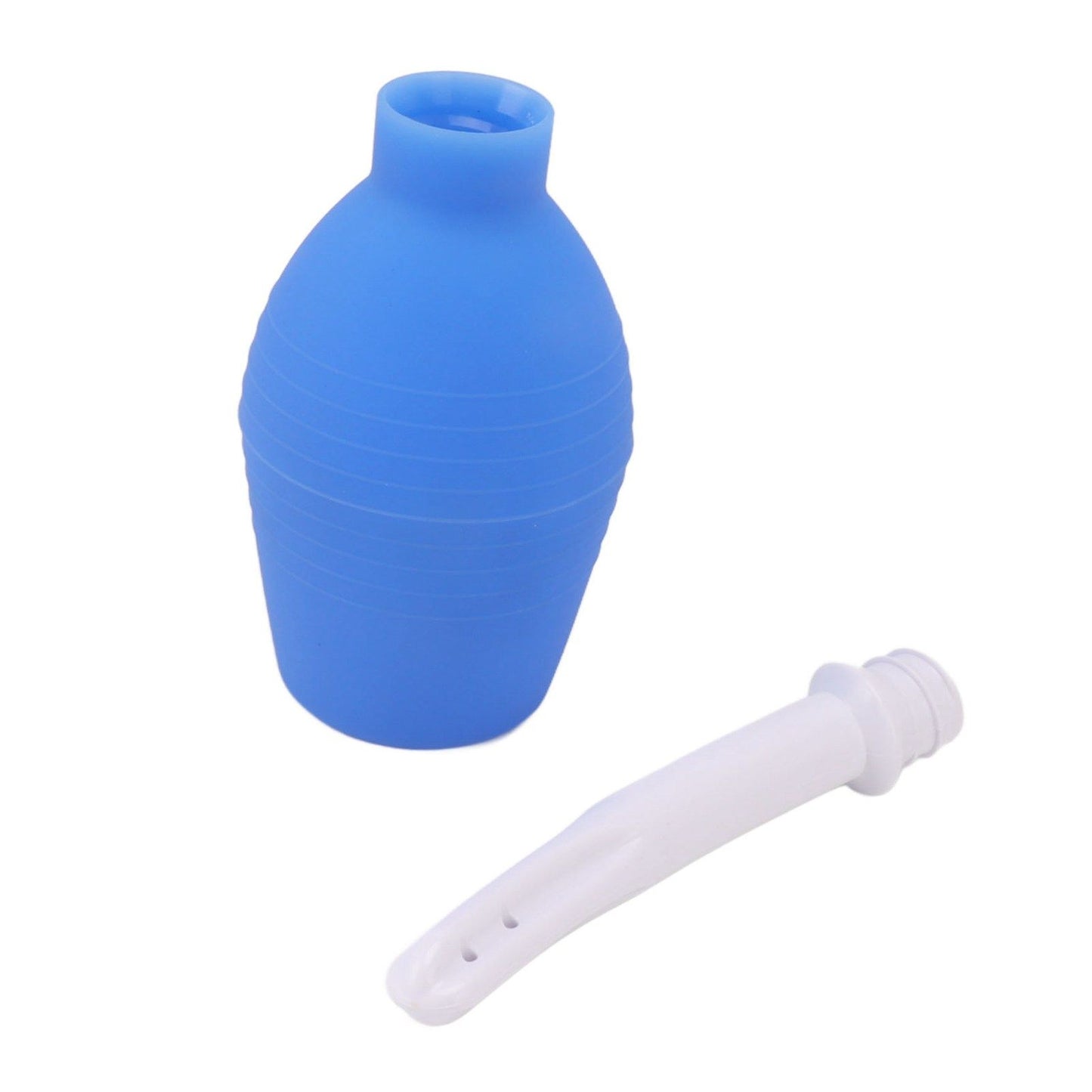 Enema Bulb Kit Silicone Reusable Anal Douche Vaginal Cleaner for Women and Men Hygienic 310ml Blue