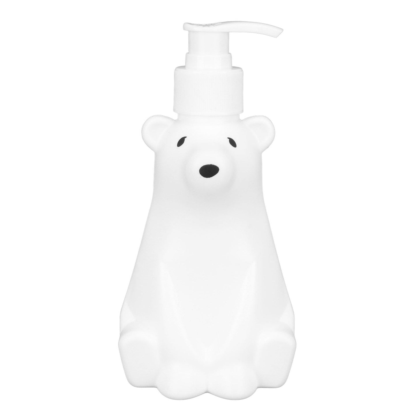 Shampoo Dispenser White Bear Style Pump Type Durable PP PE Widely Used Shower Bottles for Bathroom Washroom Toilet S(6.5x2.9in)