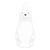 Shampoo Dispenser White Bear Style Pump Type Durable PP PE Widely Used Shower Bottles for Bathroom Washroom Toilet L(9.2x11.6in)