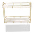 2 Tier Bathroom Shelf Countertop Standing Shelf with Partition Cosmetic Storage Rack Holder Gold Small 31x23cm