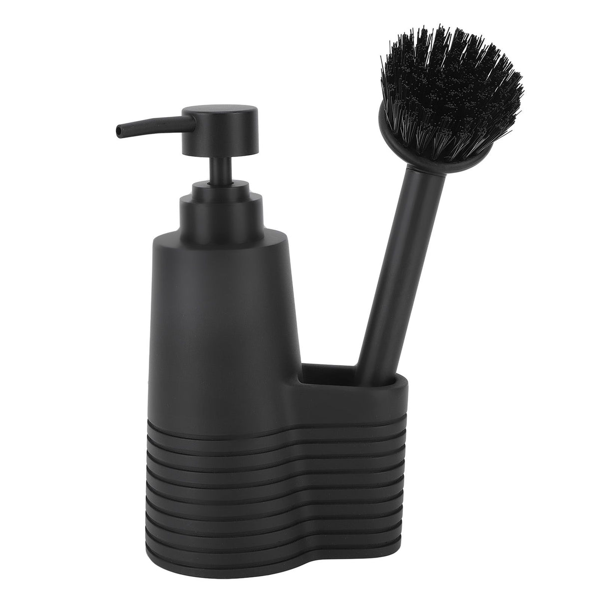 Dish Soap Dispenser Stainless Steel Washing Up Liquid Dispenser with Cleaning Brush for Kitchen