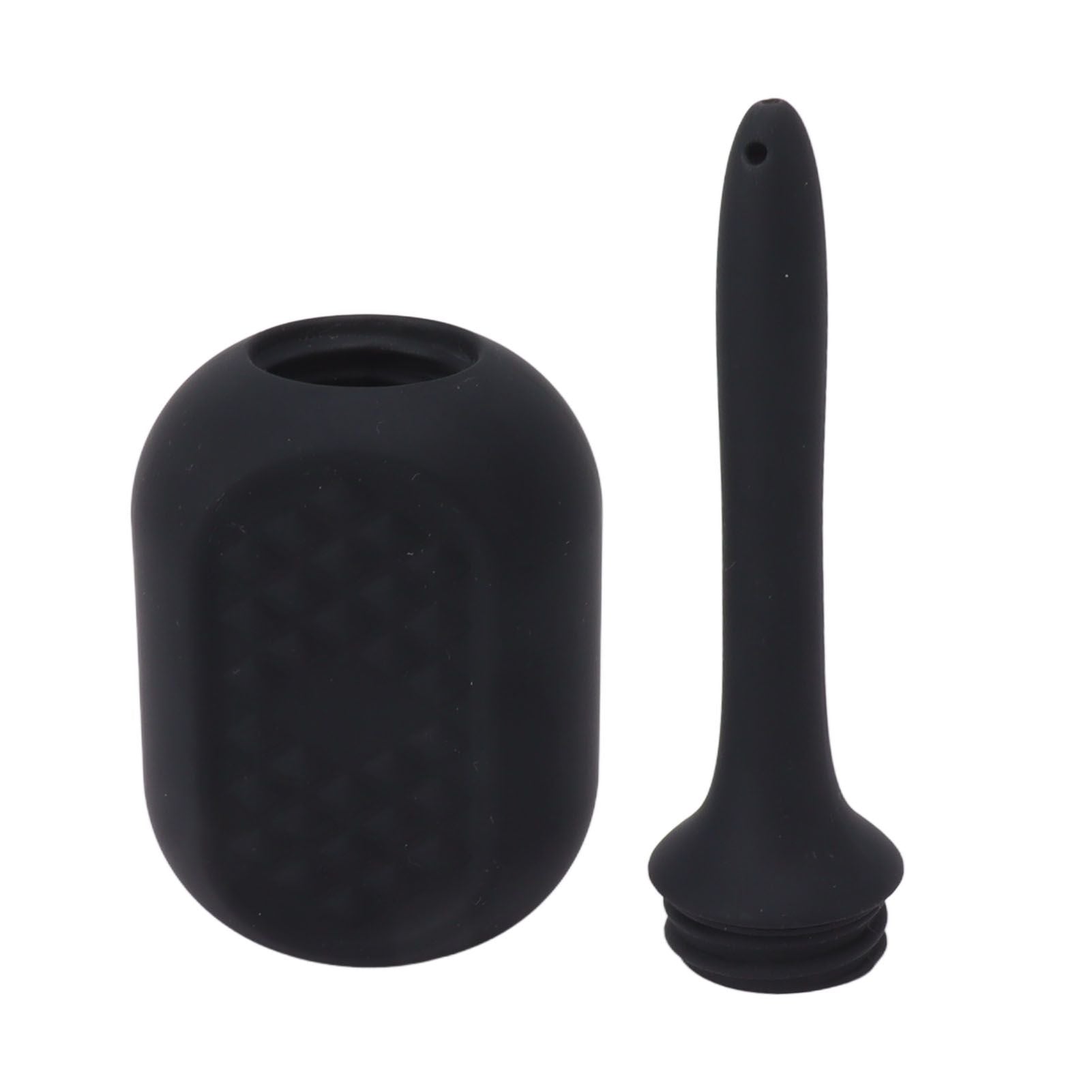 Douche Enema Cleaner Reusable Leak Proof Black Soft Silicone Colon Cleansing Anal Douche Cleaner for Men Women