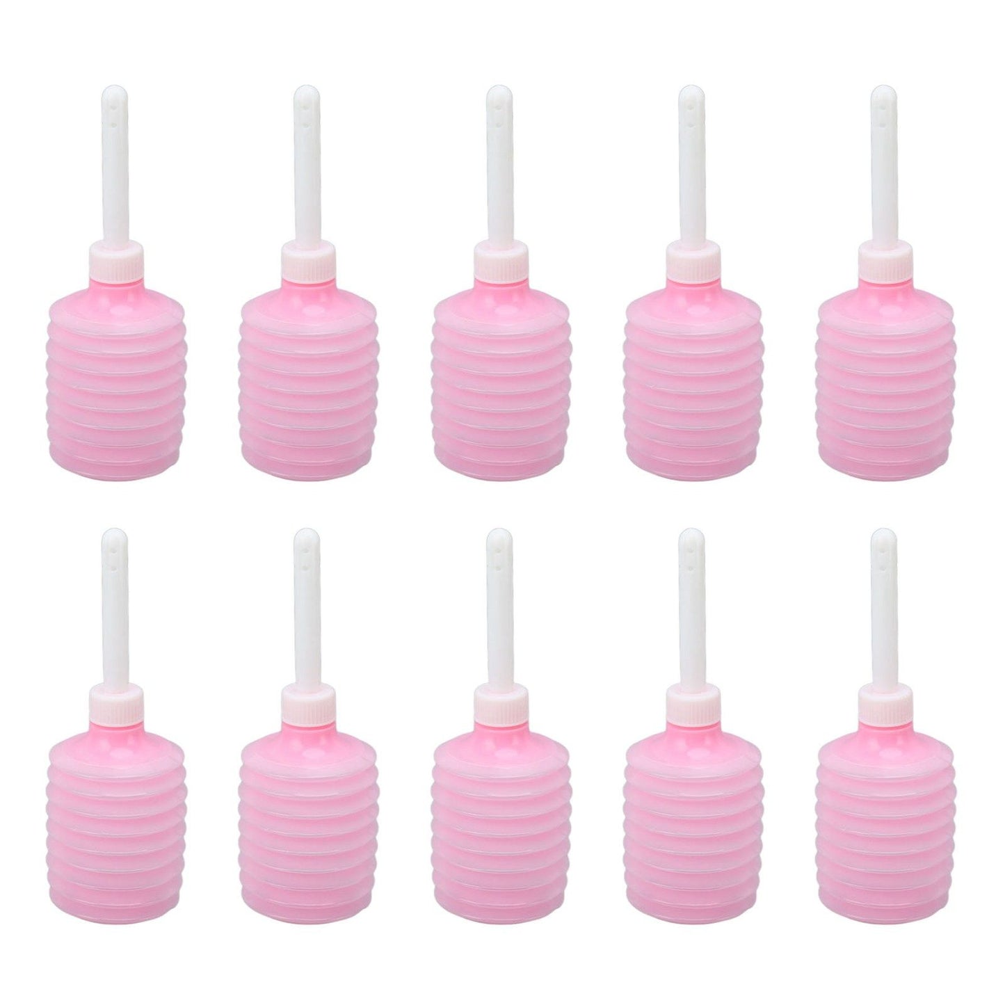 10 Pcs 200ml Enema Bulb Vaginal Douche Anal Douche Enema Water Bottle Disposable Enema Applicators Pink