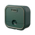 Home Soap Box Non Perforated Wall Mounted Draining Soap Box Flip Cover Bathroom Soap Box Dark Green