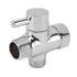 Brass 3 Way Shower Arm Diverter Valve 3 Way Water Valve Water Separator Shower Tee Adapter with 7/8 Inch Water Outlet 1/2 Inch Water Inlet