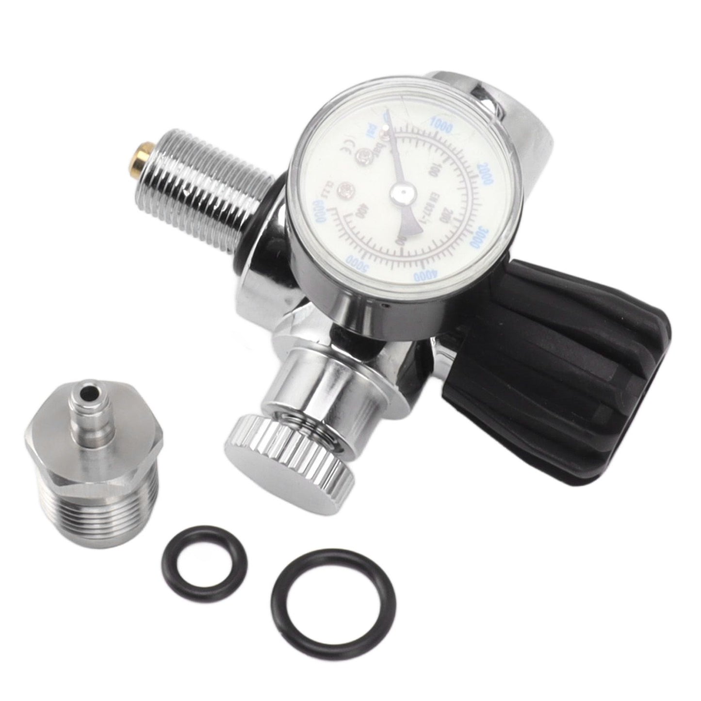 6000psi 400Bar Diving Tank Pressure Gauge M18x1.5 Scuba Diving Tank Pressure Gauge Double Scale Luminous Meter