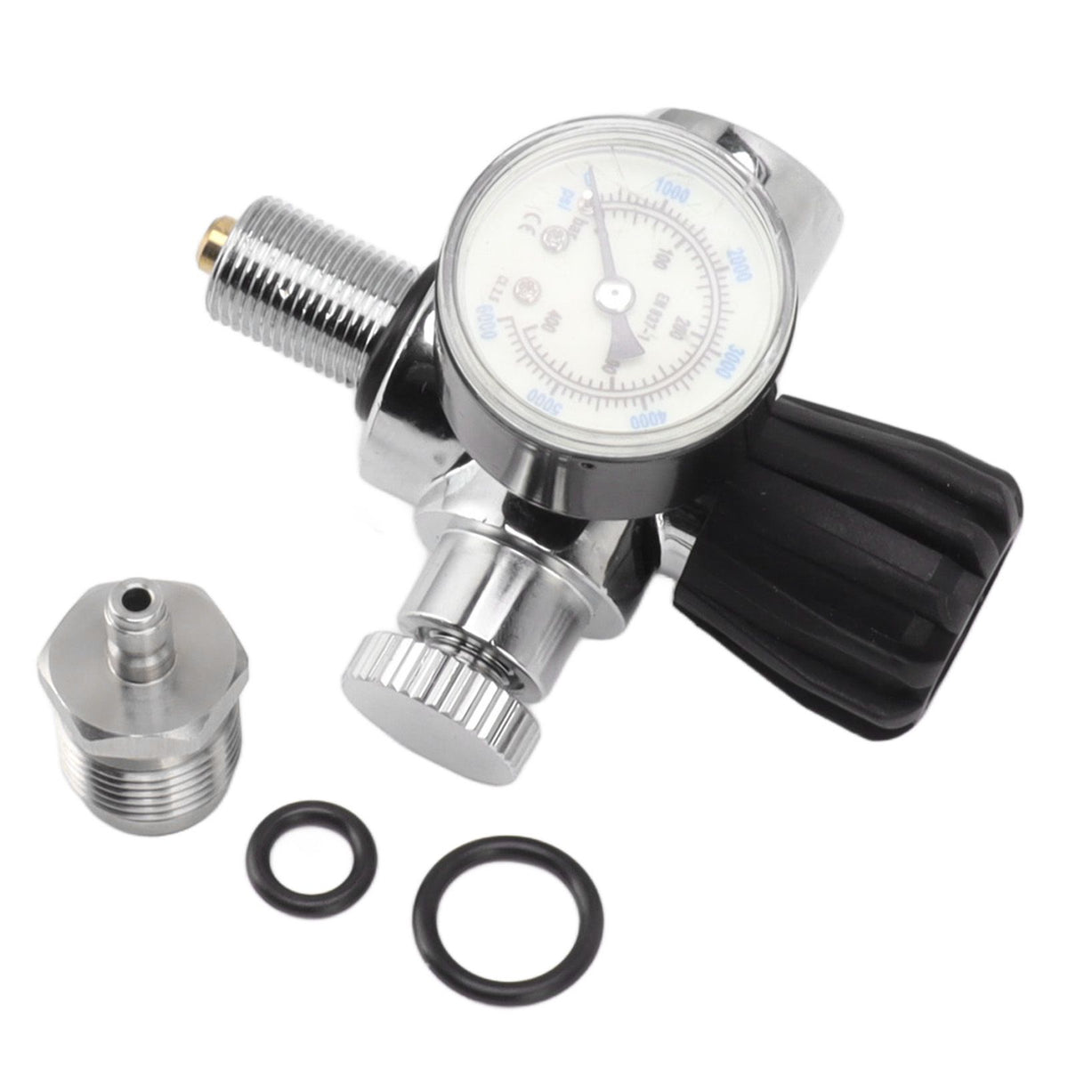 6000psi 400Bar Diving Tank Pressure Gauge M18x1.5 Scuba Diving Tank Pressure Gauge Double Scale Luminous Meter