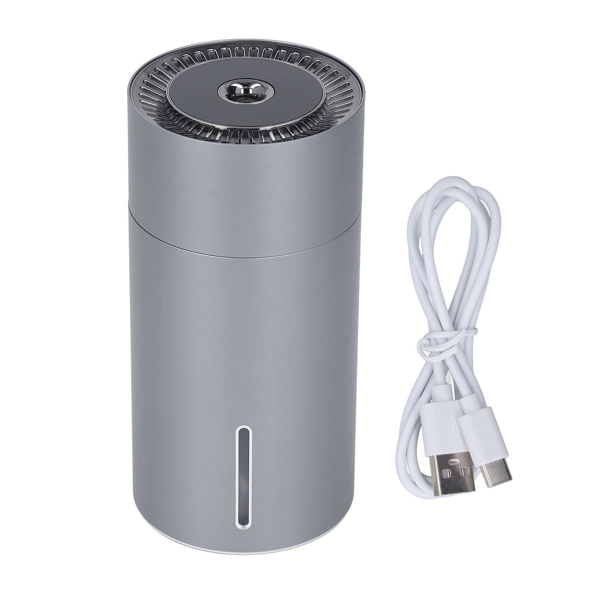 Car Fragrance Humidifier USB 3 Gears Adjustable Automatic Induction Portable Aromatherapy Humidifier with Colorful Light Grey