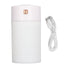 300ml Small Cool Mist Humidifier Portable Desktop Mini Humidifier with Colorful Light for Car House Office Travel White