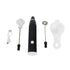Electric Stirrer Black 3 Speed Modes USB Charge Stainless Steel Comfy Handle Mini Hand Mixer with Egg Separator