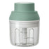 Electric Garlic Chopper USB Charging Cordless 3 Blades Garlic Masher Machine for Seasonings Meat Food Supplement Green