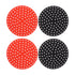 4PCS Round Air Fryer Mat High Temperature Resistant Oilproof Reusable Silicone Air Fryer Liner for Air Fryer Accessories 2 X 23cm/9.1in Red, 2 X 23cm/9.1in Black