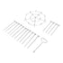 Skewer Stand Racks Stainless Steel Grilling Skewer Stand for Ninja Foodi Fryer 8QT