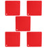5pcs Silicone Pot Holders Mat Heat Resistant Anti Slip Square Honeycomb Trivet Mat Hot Pads for Kitchen Counter Red