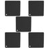 5pcs Silicone Pot Holders Mat Heat Resistant Anti Slip Square Honeycomb Trivet Mat Hot Pads for Kitchen Counter Black