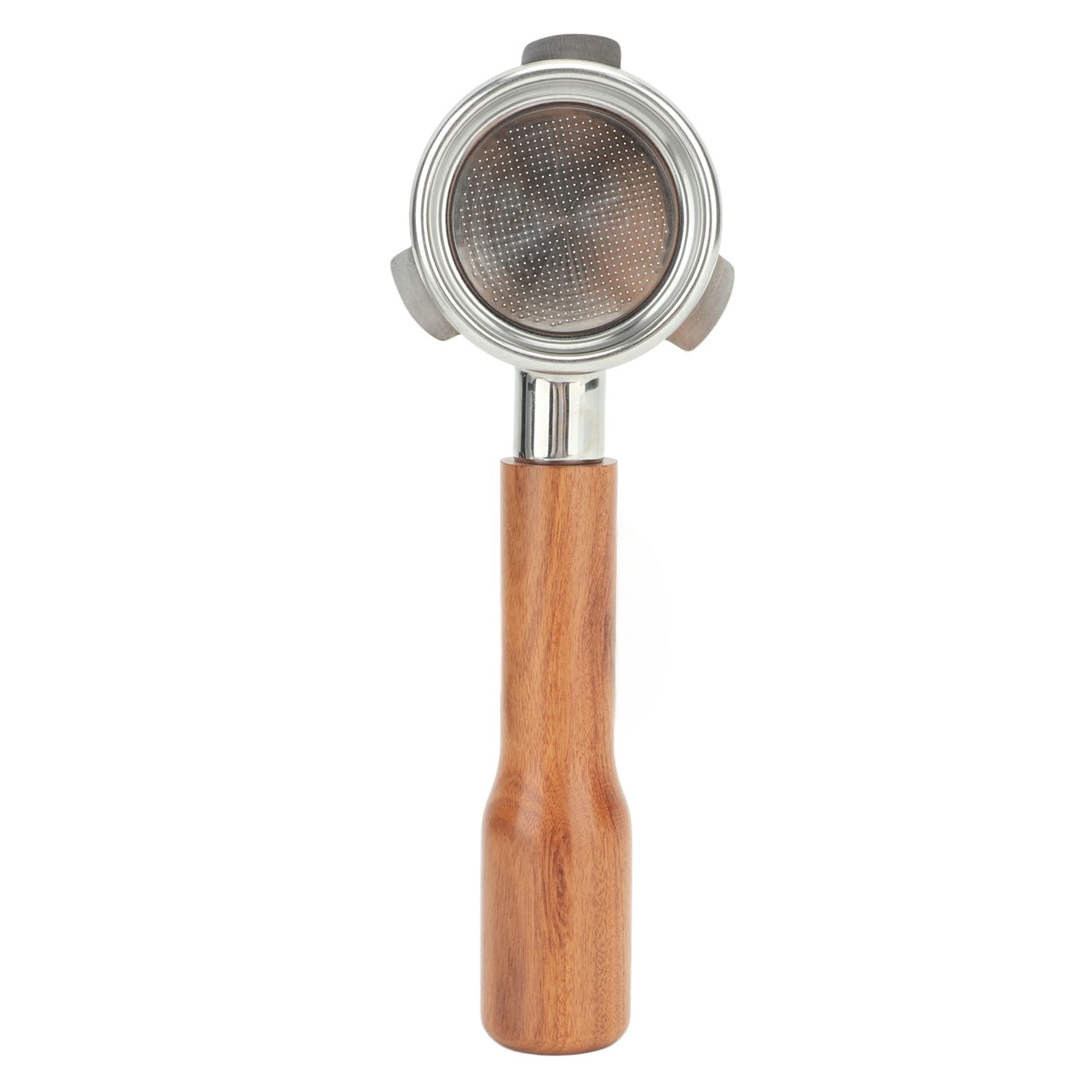 Bottomless Portafilter 54mm 3 Ears Solid Wood Handle Stainless Steel Coffee Bottomless Filter for Breville 8 Series C1 Type Red Wood