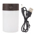 Mini Humidifier 260ml 5V USB Charge Colorful LED Night Light Wood Grain Desk Humidifier for Bedroom Office Car Dark Wood Grain