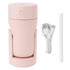 Portable Mini Humidifier USB Automatic Rotating Super Quiet Small Desktop Cool Mist Humidifier for Bedroom Office Car Travel Pink