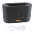 Colorful Flame Air Aroma Diffuser Humidifier Mini Noiseless Essential Oil Diffuser for Home Office Black