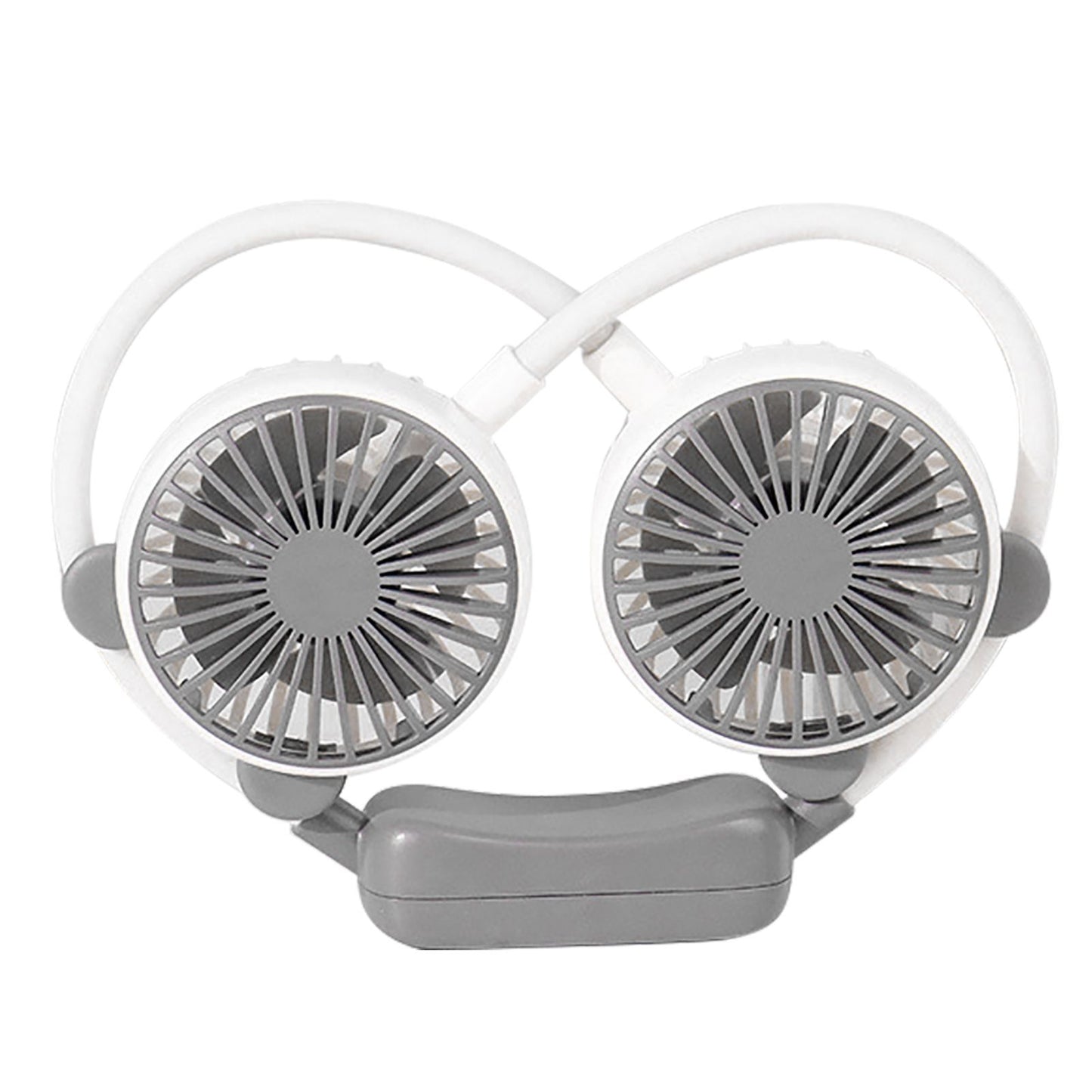 Portable Neck Fan Bendable Wearable USB Rechargeable Hand Free Mini Hanging Fan for Office Travel White
