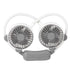 Portable Neck Fan Bendable Wearable USB Rechargeable Hand Free Mini Hanging Fan for Office Travel White