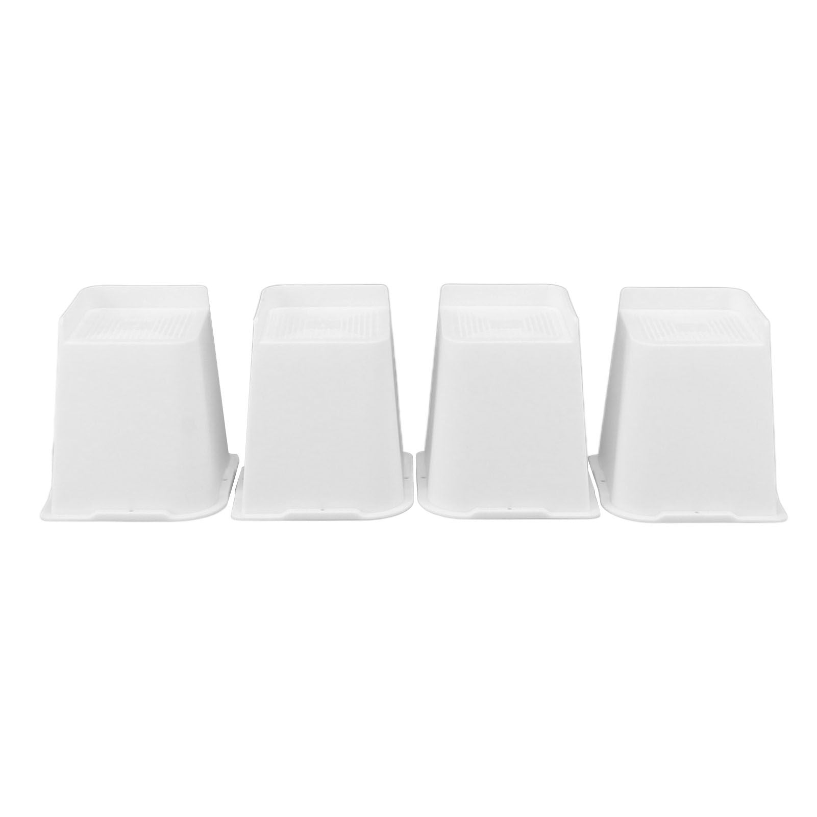 4 Pcs Furniture Risers 6 Inch Raise Trapezoid L Shape Top Anti Slip Bed Sofa Risers Furniture Leg Extender