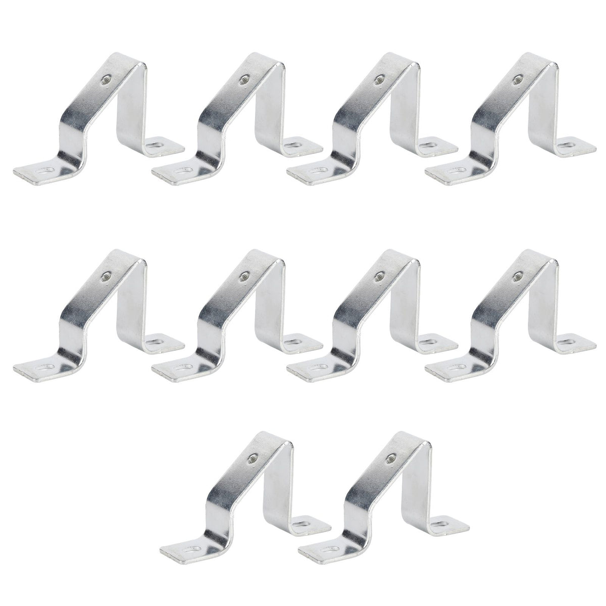 10PCS Rail Mounting U Bracket C45 Stainless Steel Guide Rail Inclined Support U Shaped Connector Bracket M5 Hole