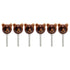 6PCS Bear Door Knob Orange Zinc Alloy Ceramic Decorative Bear Head Drawer Handle for Bedroom