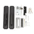 Door Handle Strong Aluminium Alloy Antioxidant Easy Mounting Straight Door Lever with 3 Keys for Repair Replacement