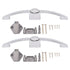 2 Set Push Button Latch Cabinet Lock Cupboard Knob Latch Lock With Handle For RV Motorhome Boat 160mm Hole Spacing (chrome)
