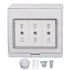 Waterproof Wall Socket IP55 Dustproof Flame Retardant Housing 3 Port Wall Outlet for Outdoor Italian Plug 110‑250V
