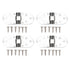 4 Sets 180 Degree Flap Hinge 0.09in Thickness Metal Folding Flip Top Hinge for Folding Table Sewing Machine Bright Chrome