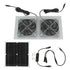 15W Solar Panel Powered Fan Efficient Solar Powered Dual Fan Kits for Chicken Coop Greenhouses Shed Pet Houses Window