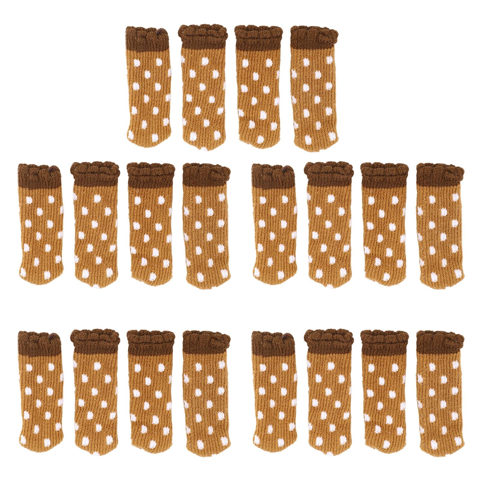 20PCS Furniture Leg Cover Pad Mute Floor Protection Mat Chair Leg Protectors for Chair Table Jacquard Type 1