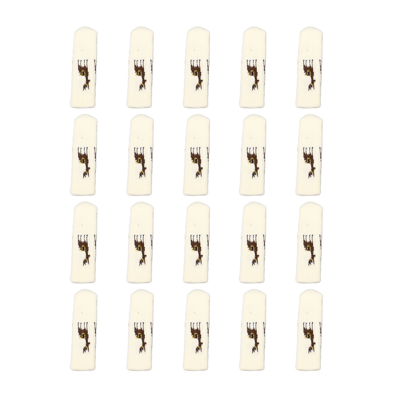 20Pcs Chair Leg Floor Protectors Furniture Socks Knitting Double Thickening Elastic Chair Leg Protectors Fits All Leg Shapes