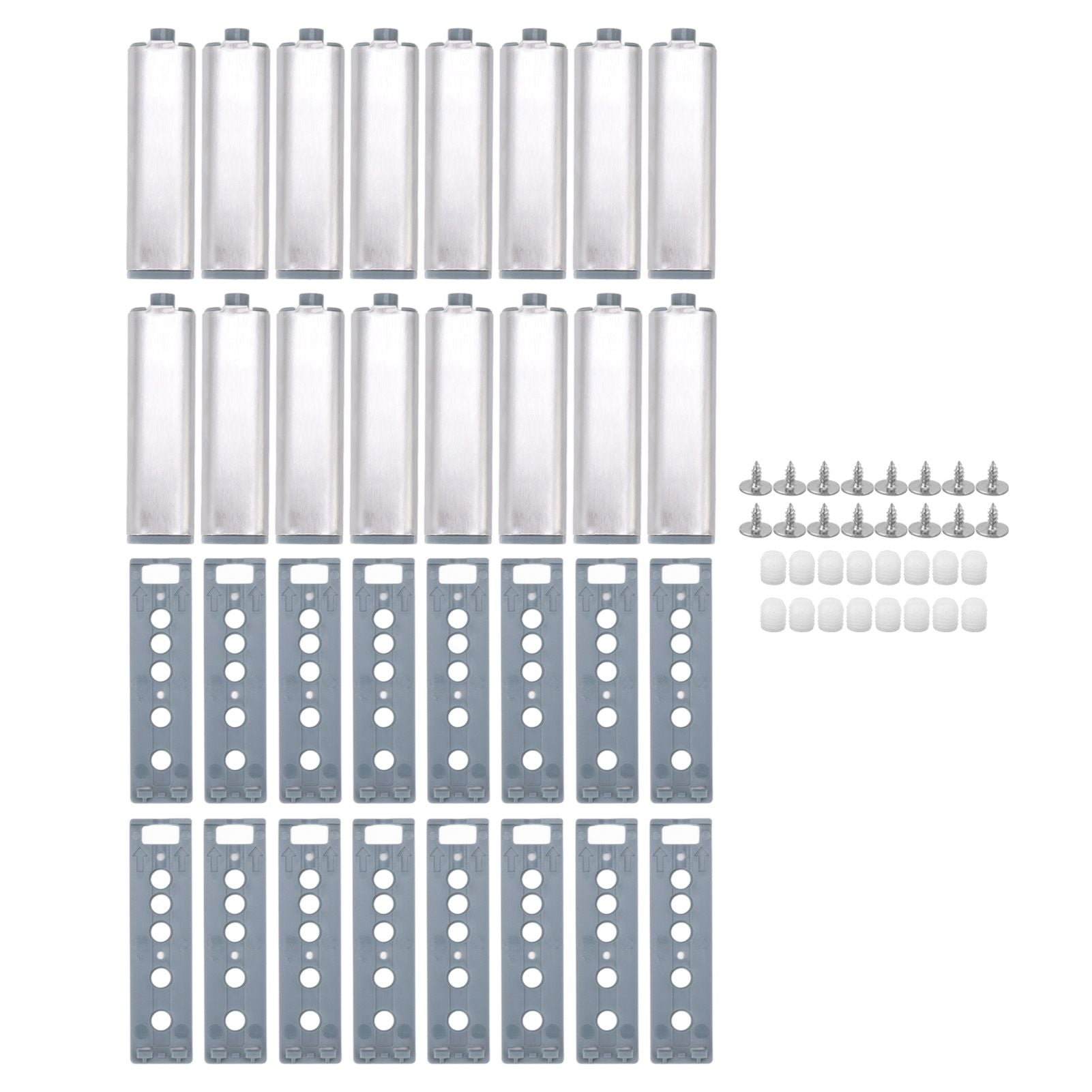16pcs Push Open Latch Heavy Duty Stainless Steel Push Release Latch for Cabinet Closet Door Drawer