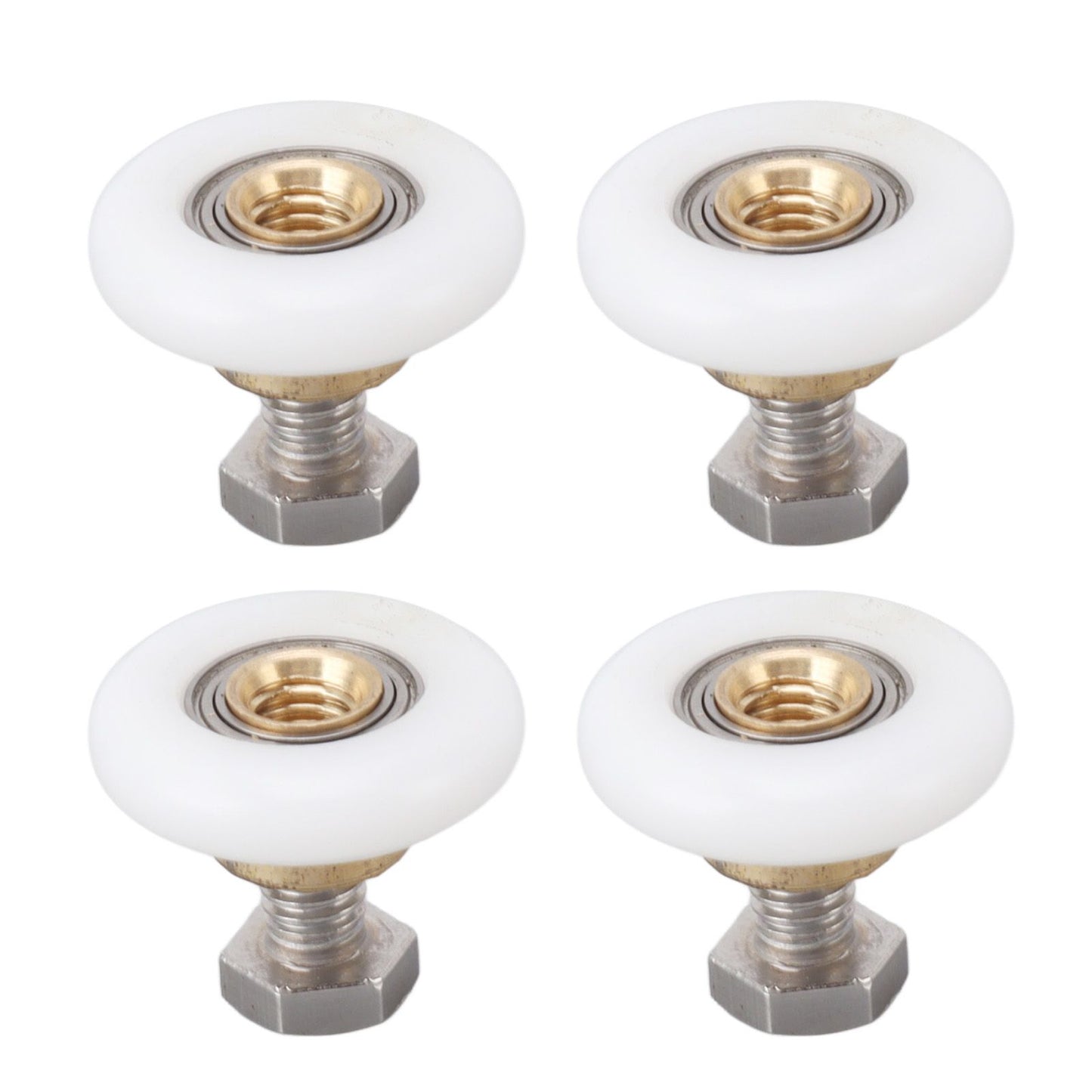 4 Set Shower Door Rollers Runners Wheels Bathroom Glass Door Rollers Runners Pulleys Wheels Replacement Part 27mm
