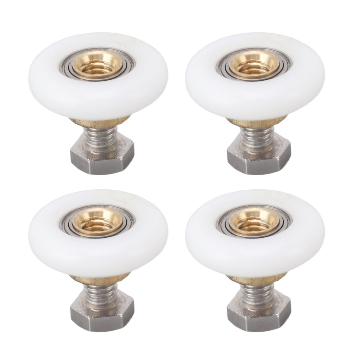 4 Set Shower Door Rollers Runners Wheels Bathroom Glass Door Rollers Runners Pulleys Wheels Replacement Part 27mm