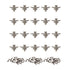 20 Set Antique Wood Box Feet Legs Jewelry Chest Storage Box Feet Leg Corner Protector for Furniture Hardware Small Size