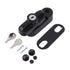 External Window Lock Catch Aluminum Alloy Anti Theft Flat Window Buckle Lock for Single Double Windows Black