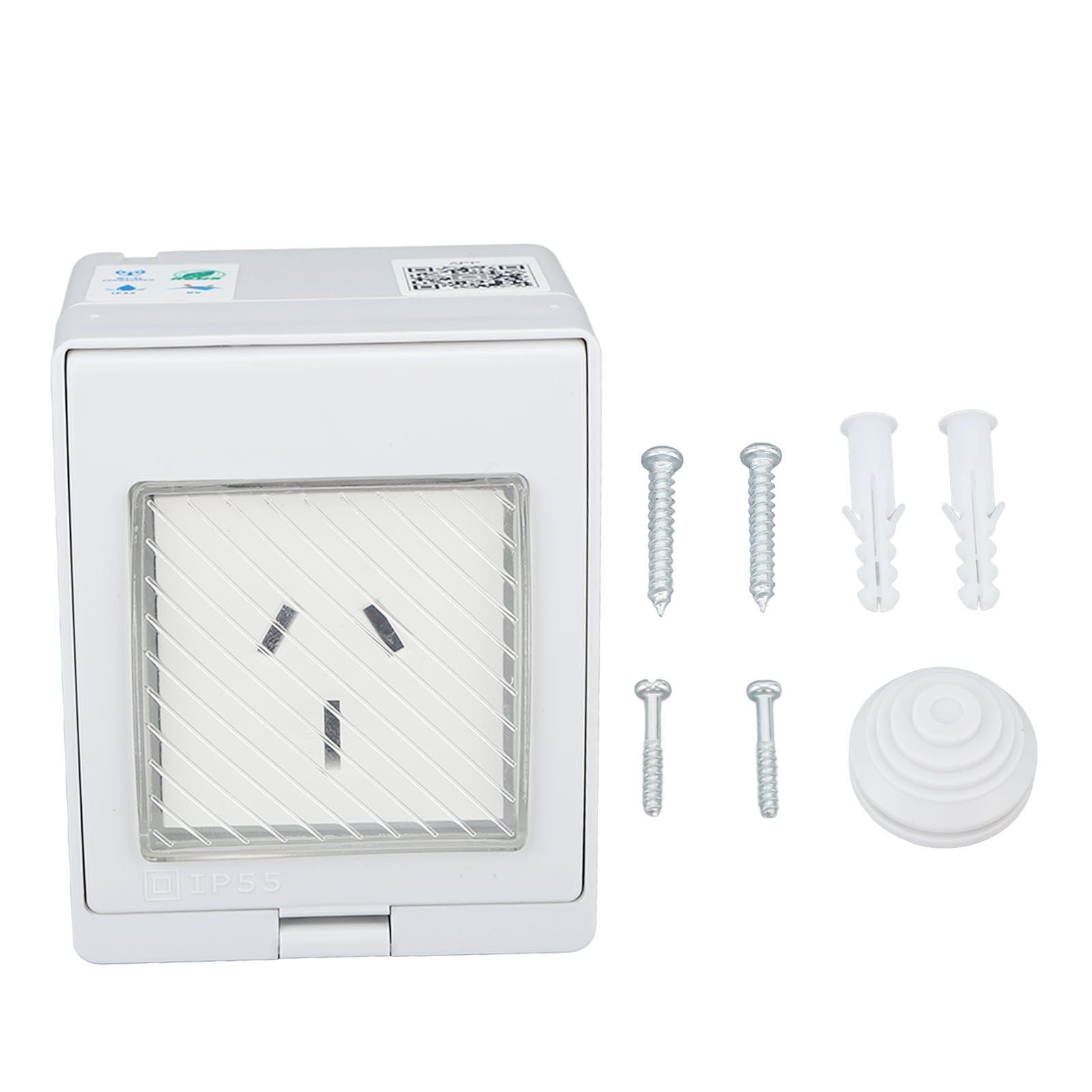 WiFi Smart Socket PC ABS IP55 Waterproof APP Remote Control Power Outlet for Bathroom Outdoor 100 to 240V SN55 AU (AU Plug 15A)