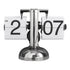 Digital Flip Down Clock Retro Minimalist Single Foot Mechanical Auto Flip Clock Desk Clock for Home Livingroom White
