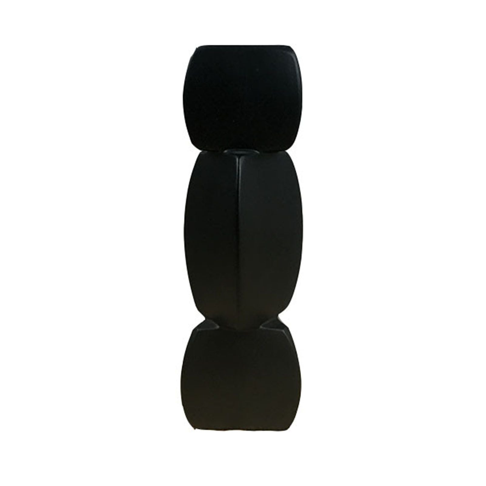 Lotus Root Shaped Vase Ingenious Pure Color Ceramic Decorative Flower Vase for Living Room Bedroom Office Black Small