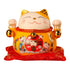 Lucky Cat Coin Bank 4.5in Exquisite Cute Bring Luck Good Wish Ceramic Fortune Cat Saving Pot Desk Decoration Yellow