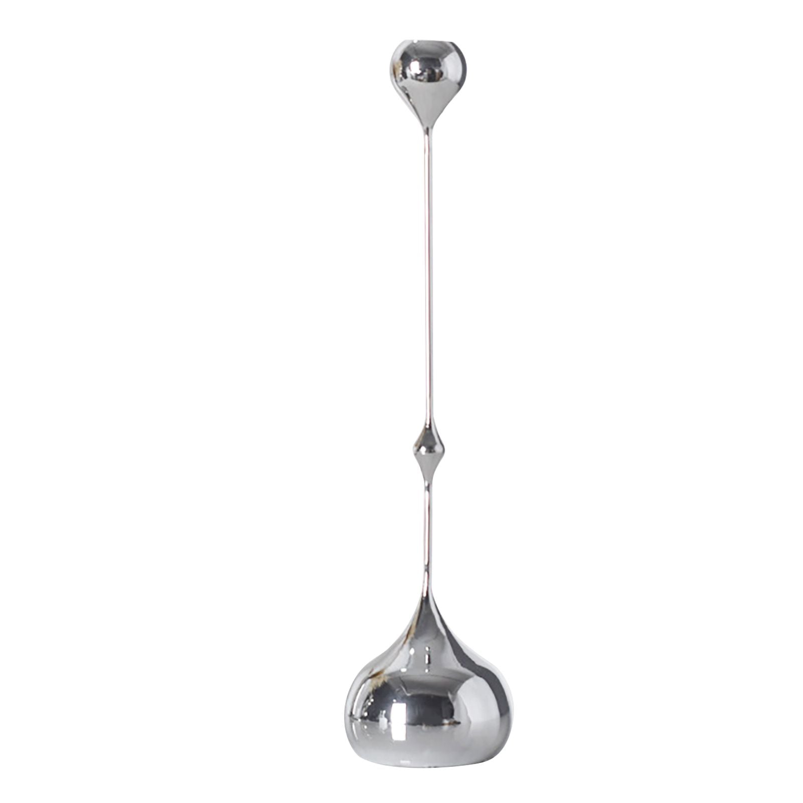 Candle Holder Ornament Stainless Steel Candlestick Holder Household Desktop Sculpture Decoration Sliver B Type