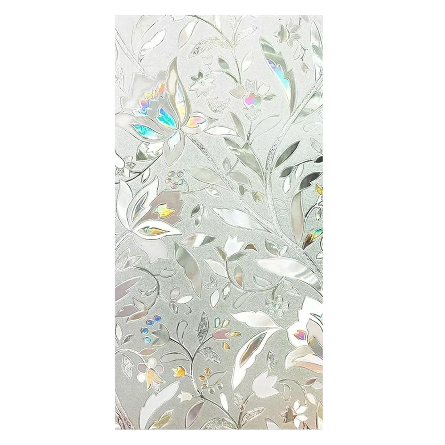 60x300cm 3D Tulip Pattern Self Adhesive Window Privacy Film Static Cling Window Sticker for Home Office