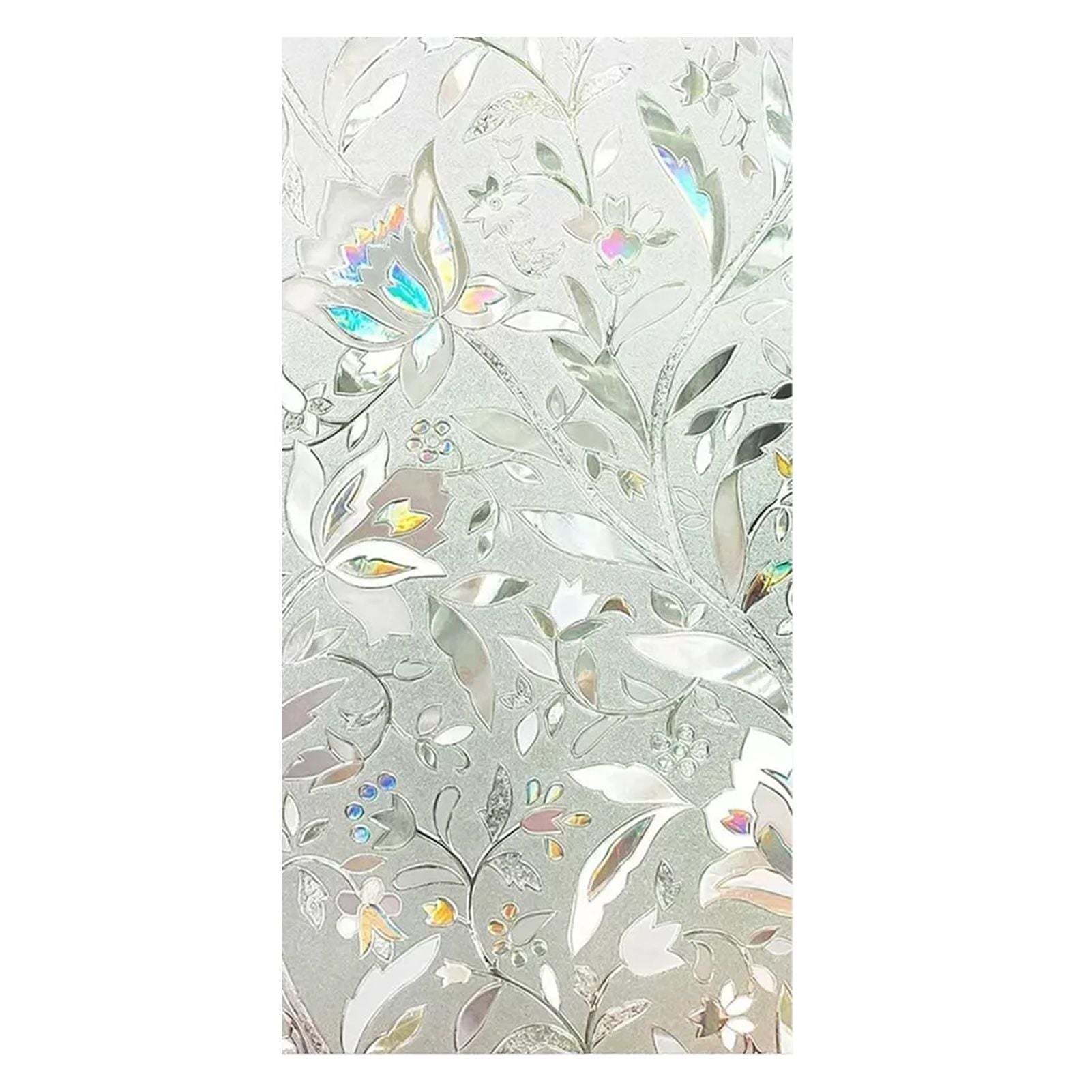 60x300cm 3D Tulip Pattern Self Adhesive Window Privacy Film Static Cling Window Sticker for Home Office